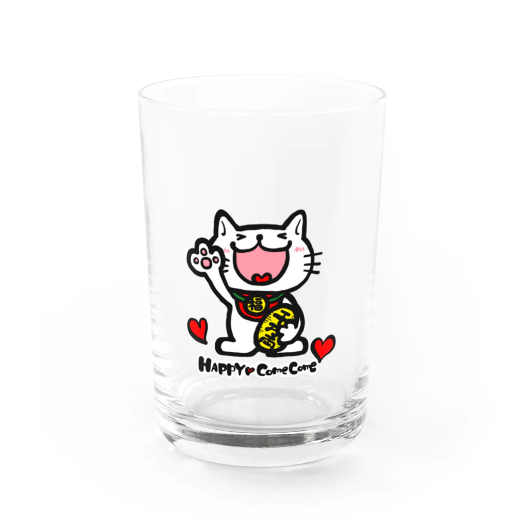 ❤Loveちゃんshop❤の/ HAPPYにゃんこ Water Glass :front