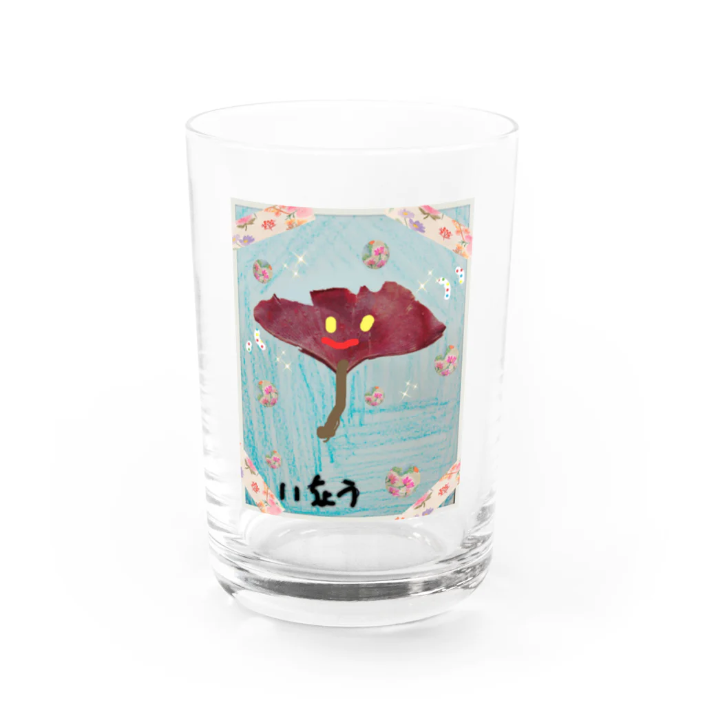 水彩屋のいちょう君 Water Glass :front