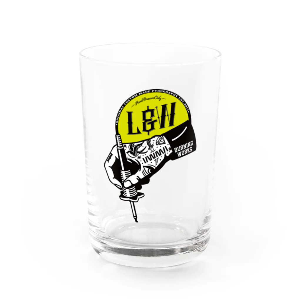 L&W BurningWorksのhand drawn only Water Glass :front