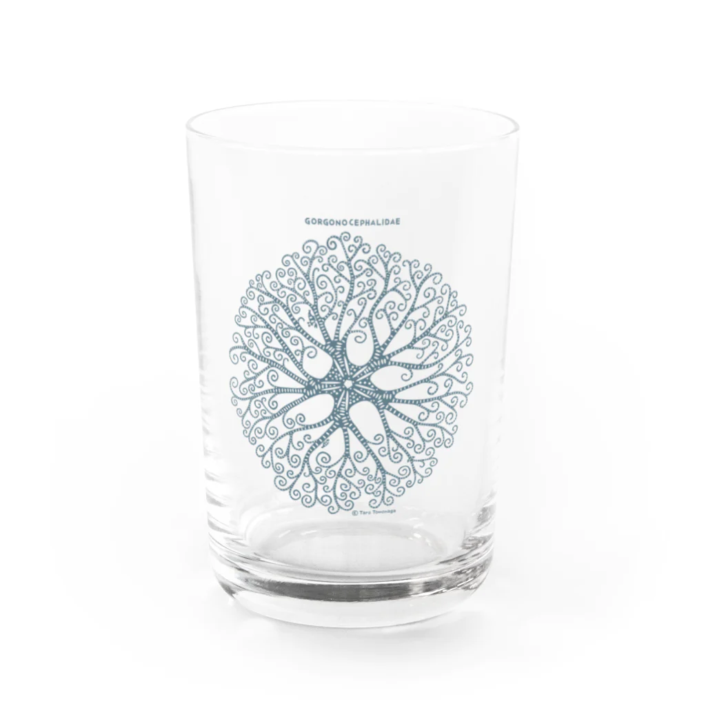 ぼくのすいぞくかん SUZURI店のテヅルモヅルlightcolor Water Glass :front