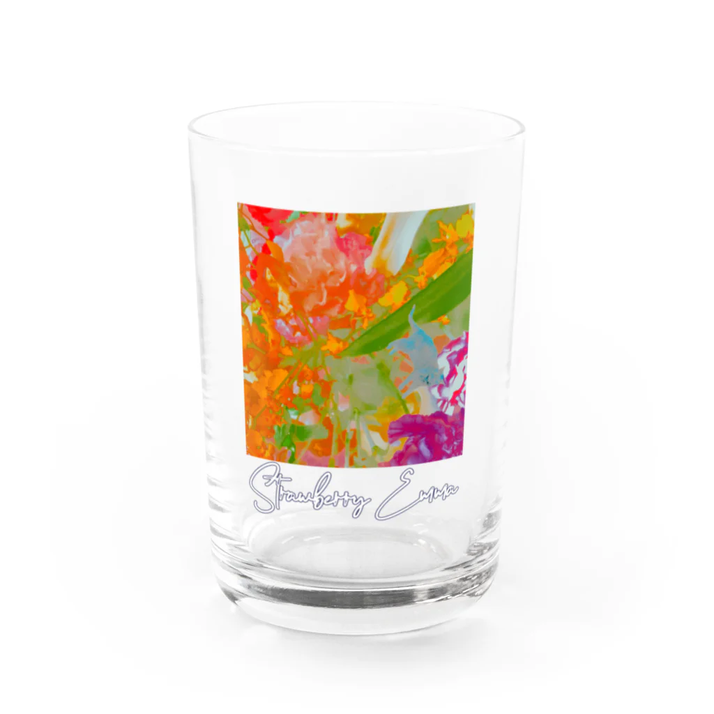 Strawberry Emmaの庭の常夏ガーデン Water Glass :front