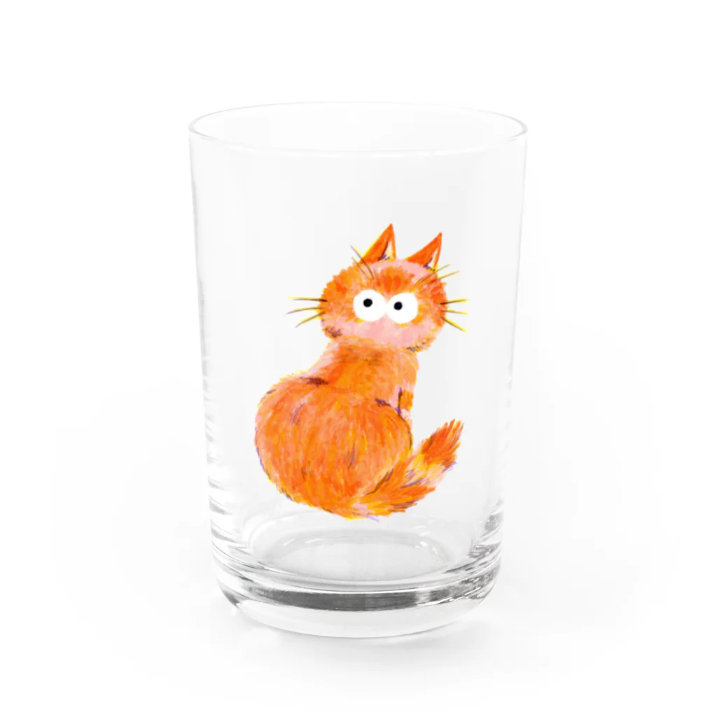 Sunny the catのSunny／ふりむき Water Glass :front
