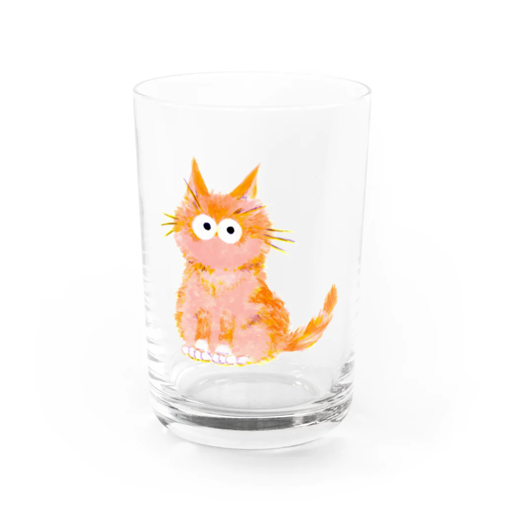 Sunny the catのSunny／おすわり Water Glass :front