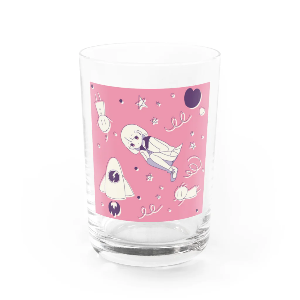 HornWormの宇宙×女の子 Water Glass :front