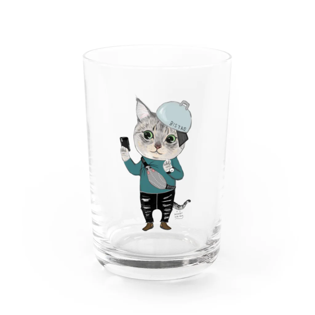 wokasinaiwoのビストロミロちゃん Water Glass :front