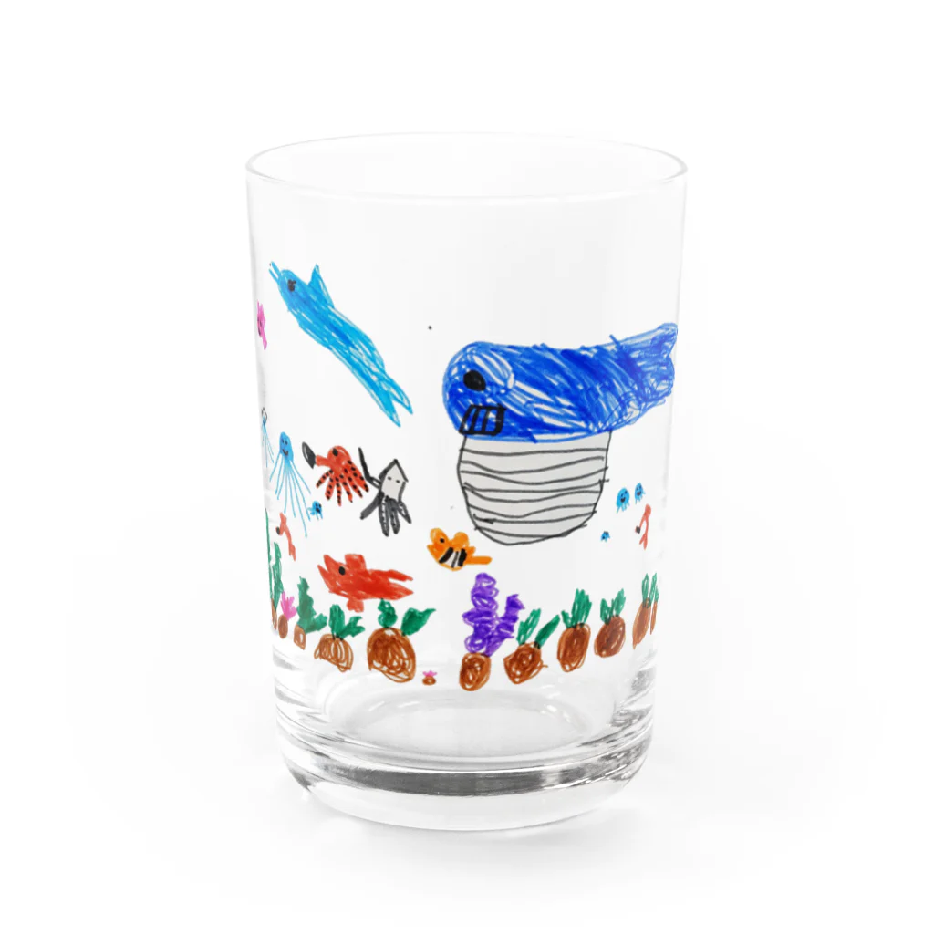 りぼんやさんのうみのなかま Water Glass :front