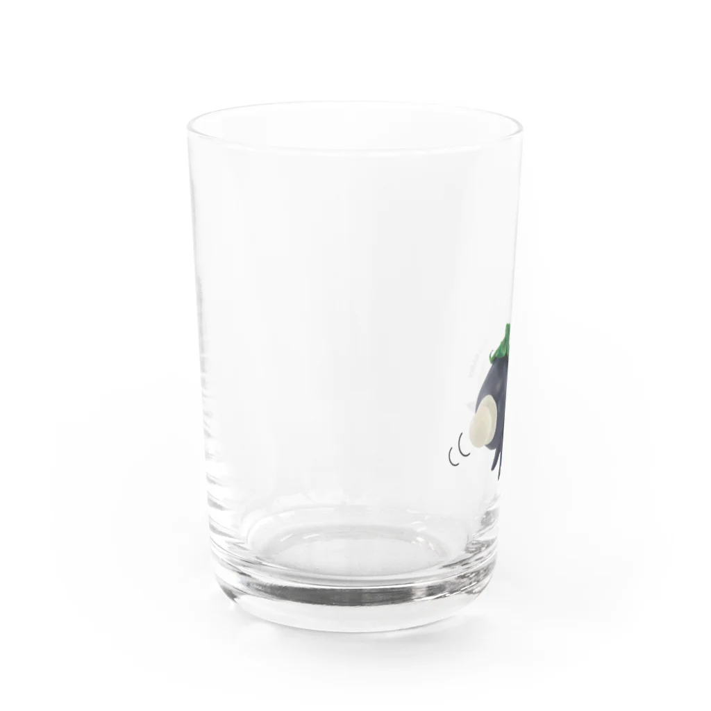 音波屋オンラインショップのなすベイビーハイハイ Water Glass :front