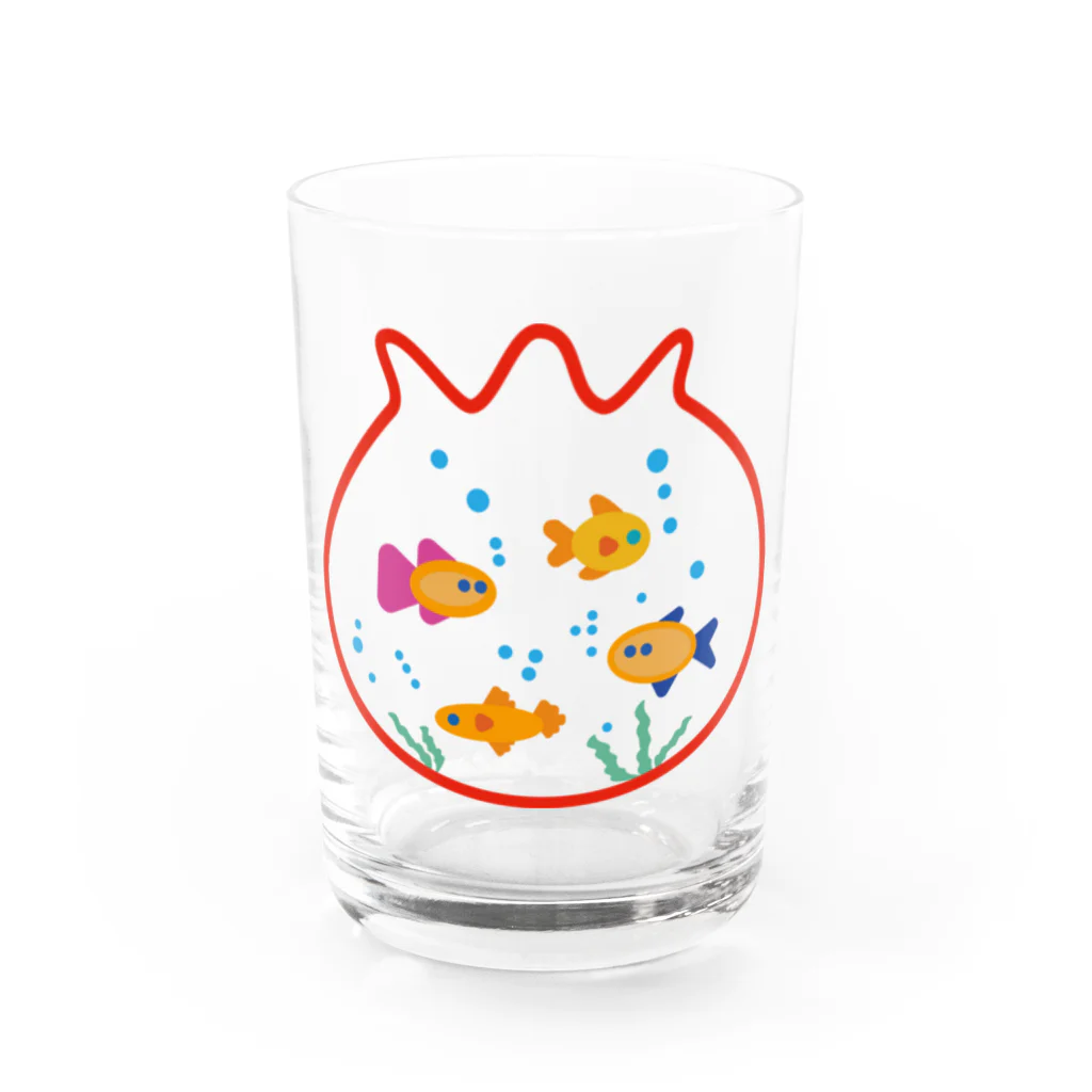 はまだみわのきんぎょばちですいすい Water Glass :front