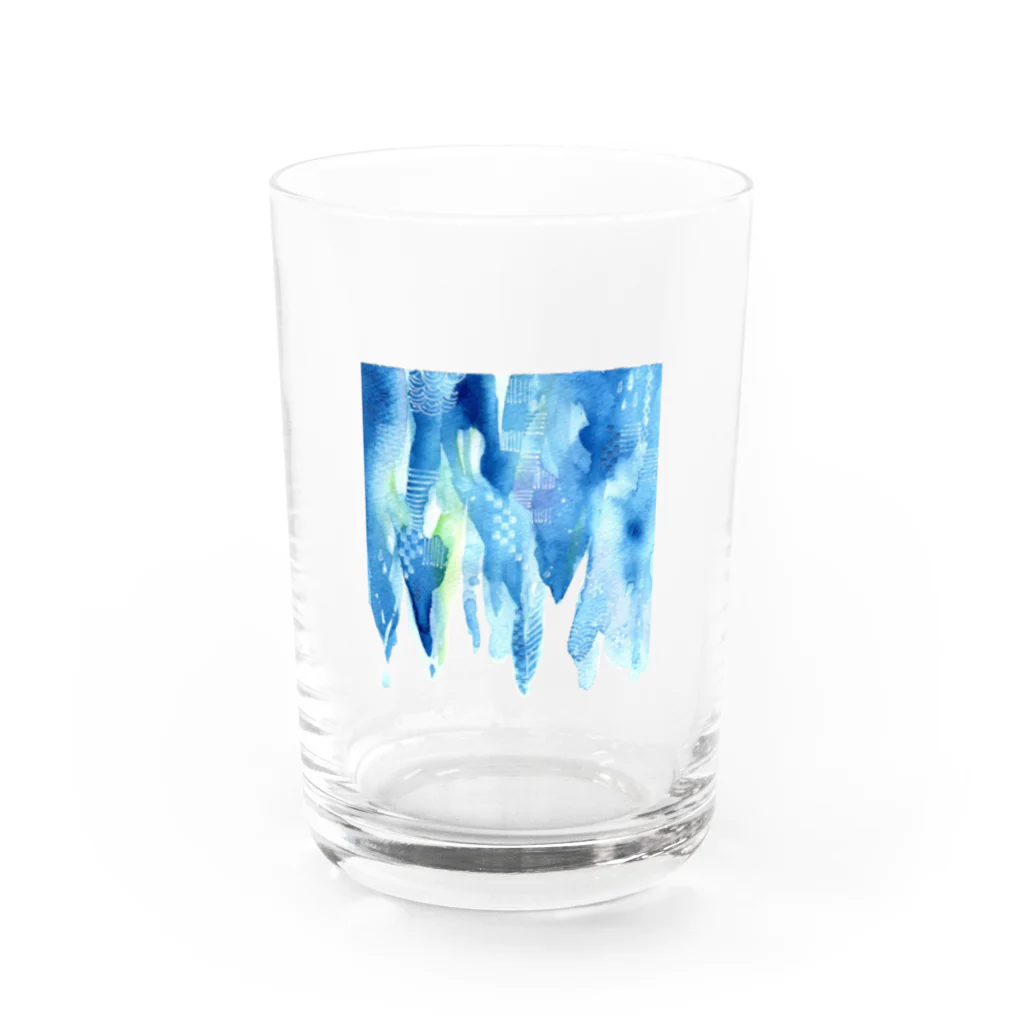 NINEの水彩 したたる Water Glass :front