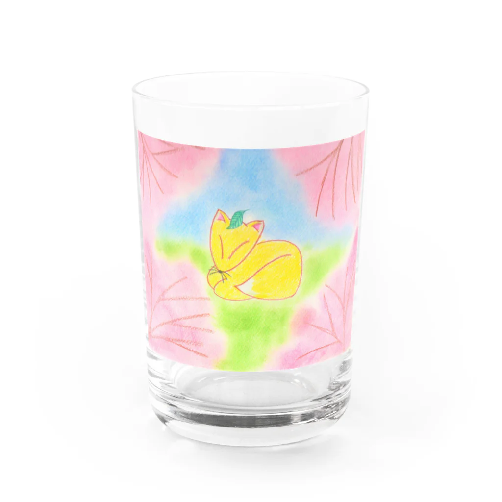 月彩宮SUZURI支店のkogitune o-kon! No.06.5 Water Glass :front