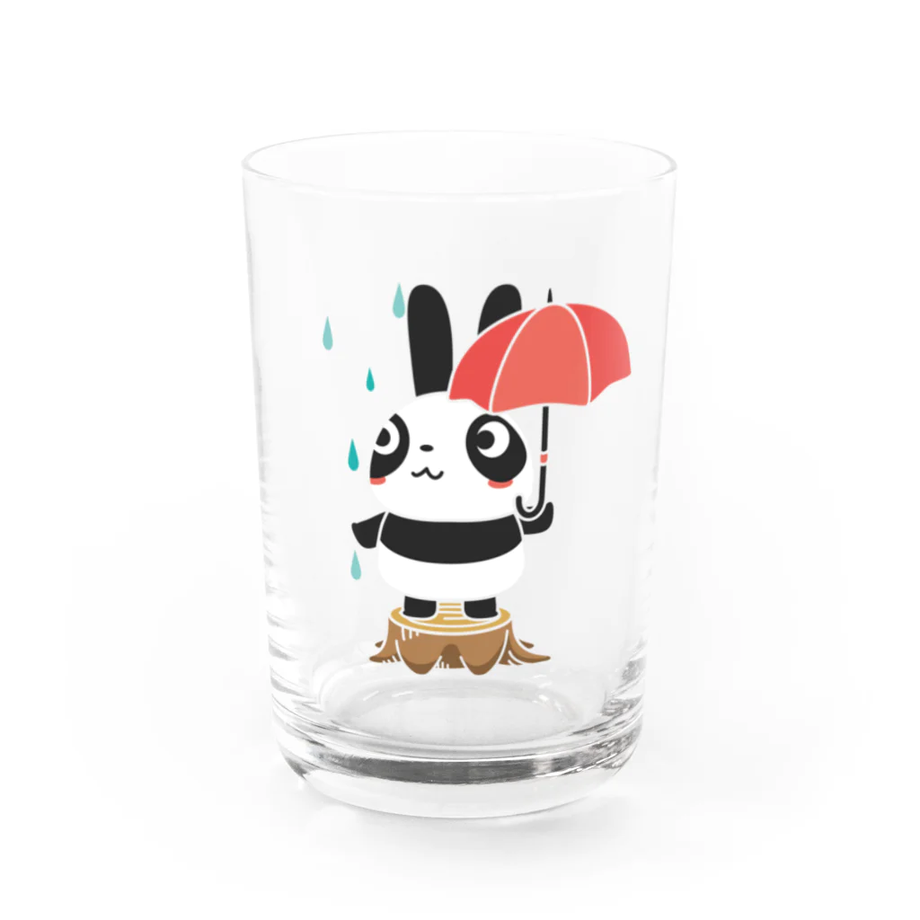 イラスト MONYAAT のラビットパンダ Water Glass :front