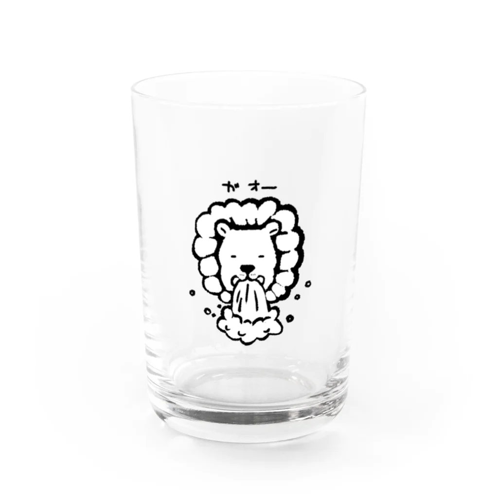 うさぎ湯直売所のライオン蛇口 Water Glass :front
