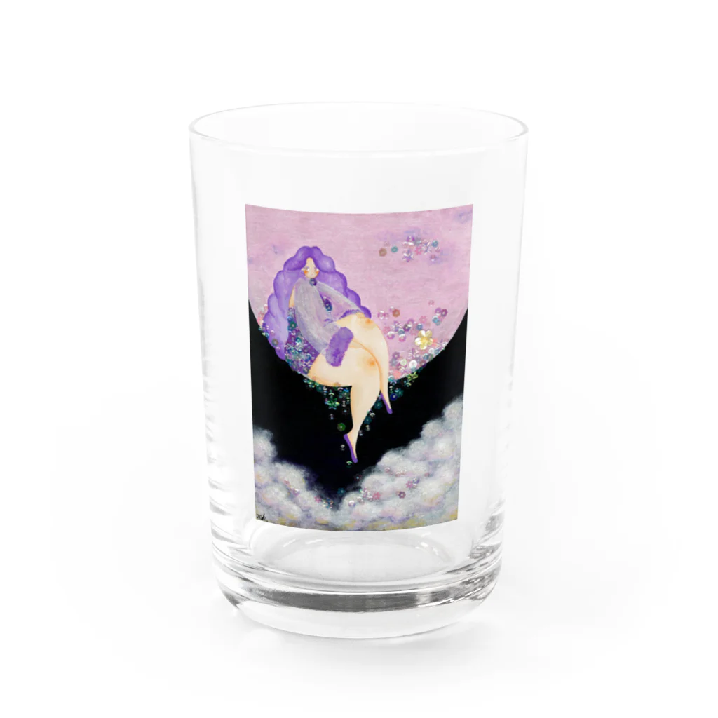 ぼんやり雑貨店のフラワームーン Water Glass :front