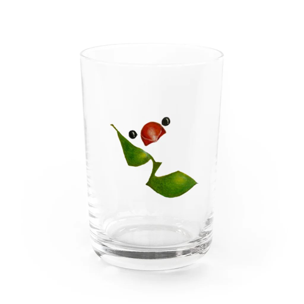 sukinakotoのえだまめ文鳥 クリア Water Glass :front