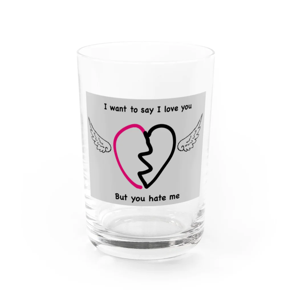 skullのhappiness Water Glass :front