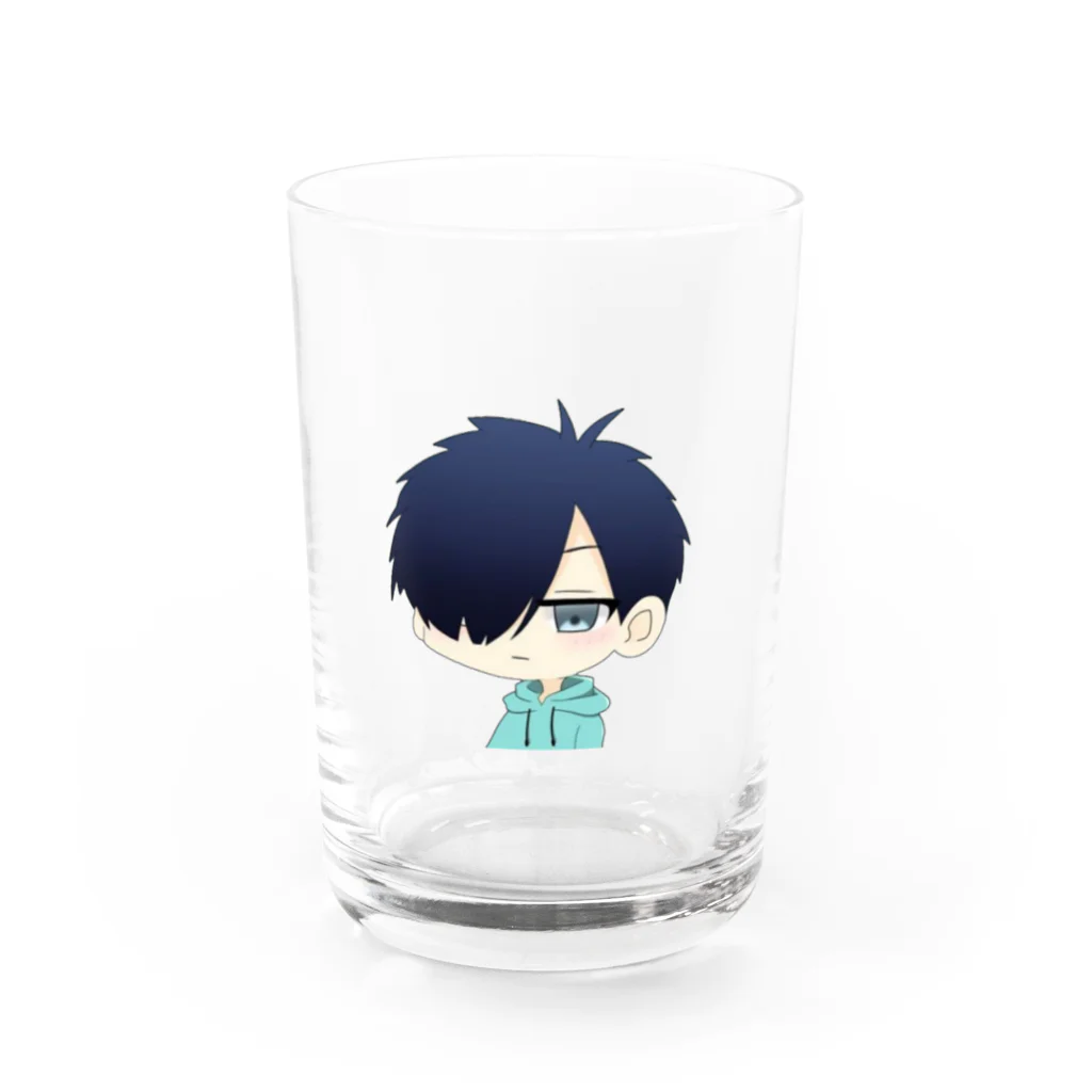 らく実況者のらくグッズ Water Glass :front