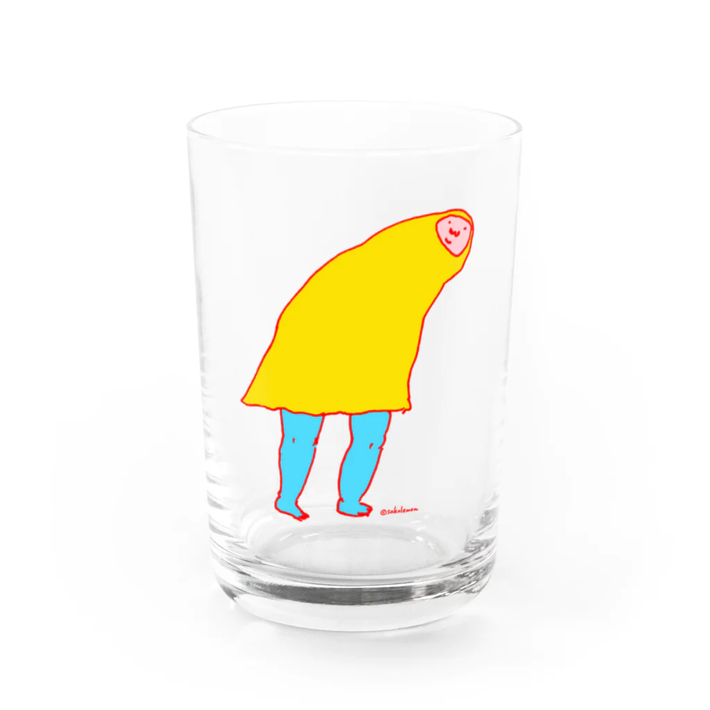  むきむき   地球生活のなやみがなさそうな人 Water Glass :front