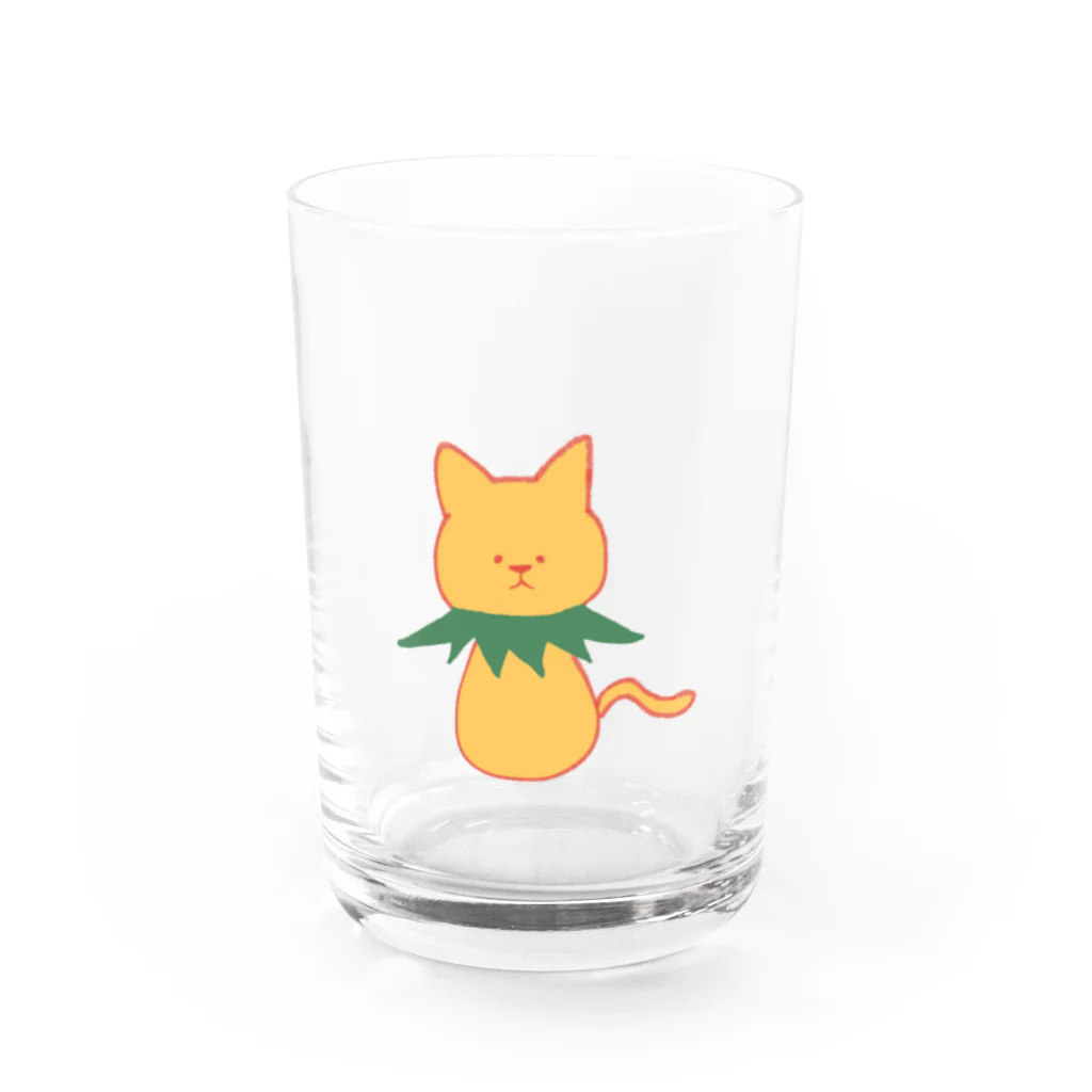 Rutaoのみかんなねこ Water Glass :front