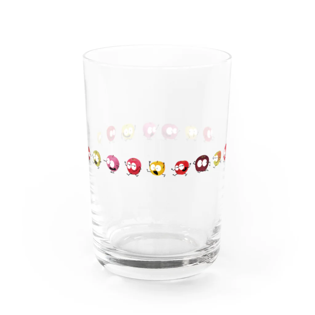 りんごくんのおみせの歩くりんごくんズ Water Glass :front