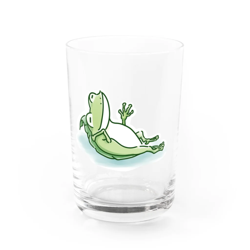 Poooompadoooourの宇田山茶舗(うたやまちゃほ)  居眠りカエル Water Glass :front