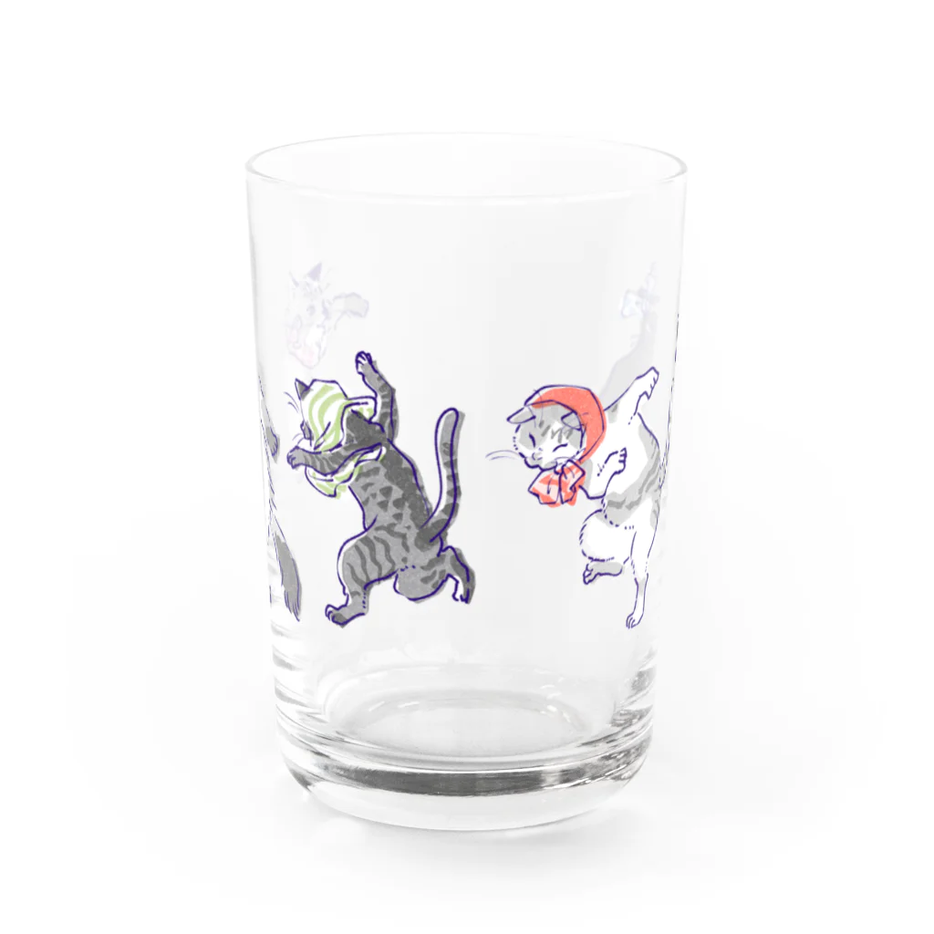 名司生の踊る猫 Water Glass :front