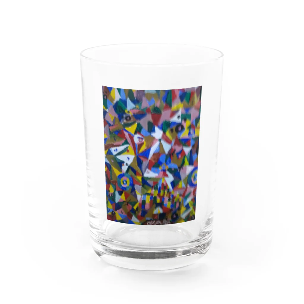 OKASOのアトリエの猫を探して! Water Glass :front