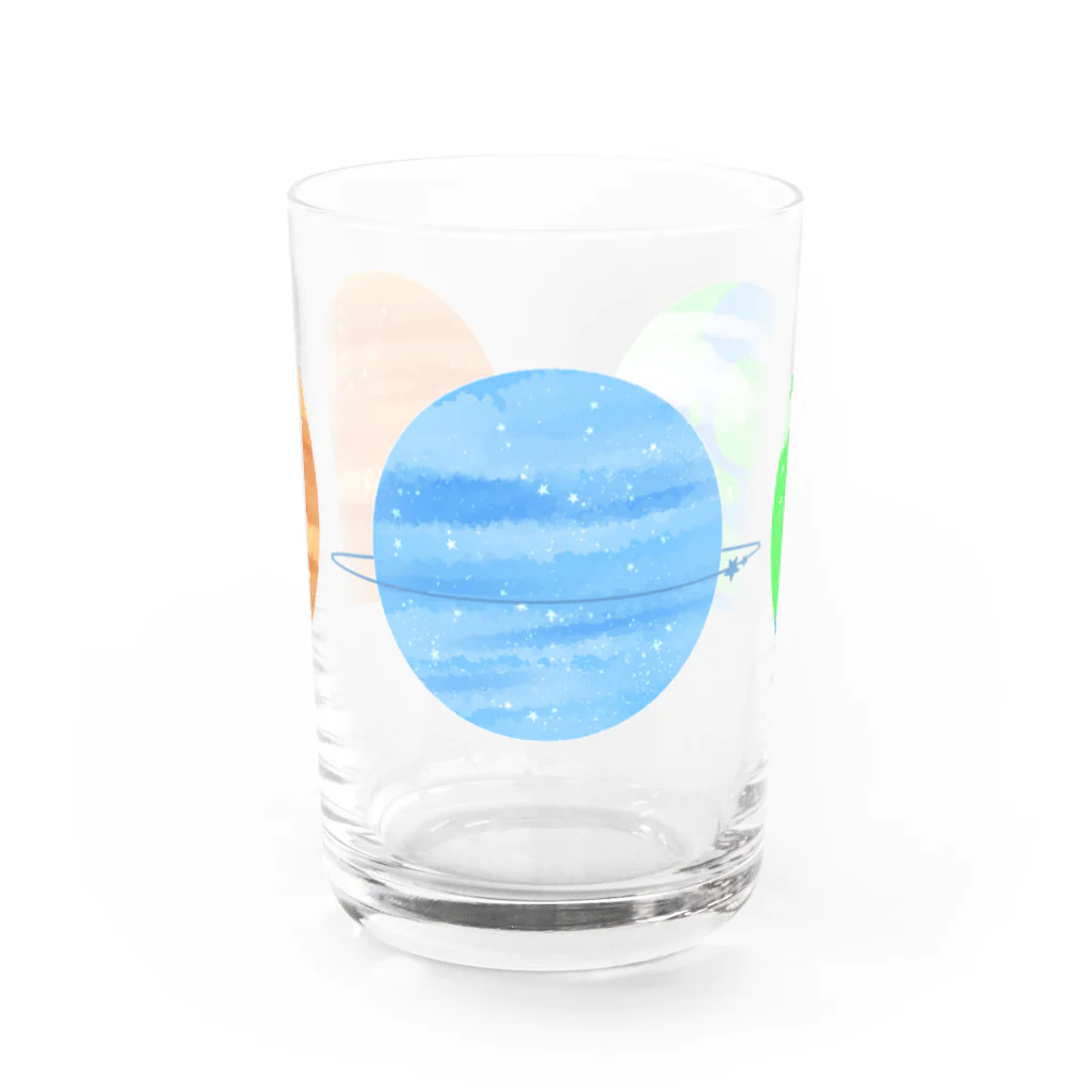 RE！Leafmoonの宇宙・惑星イラスト Water Glass :front