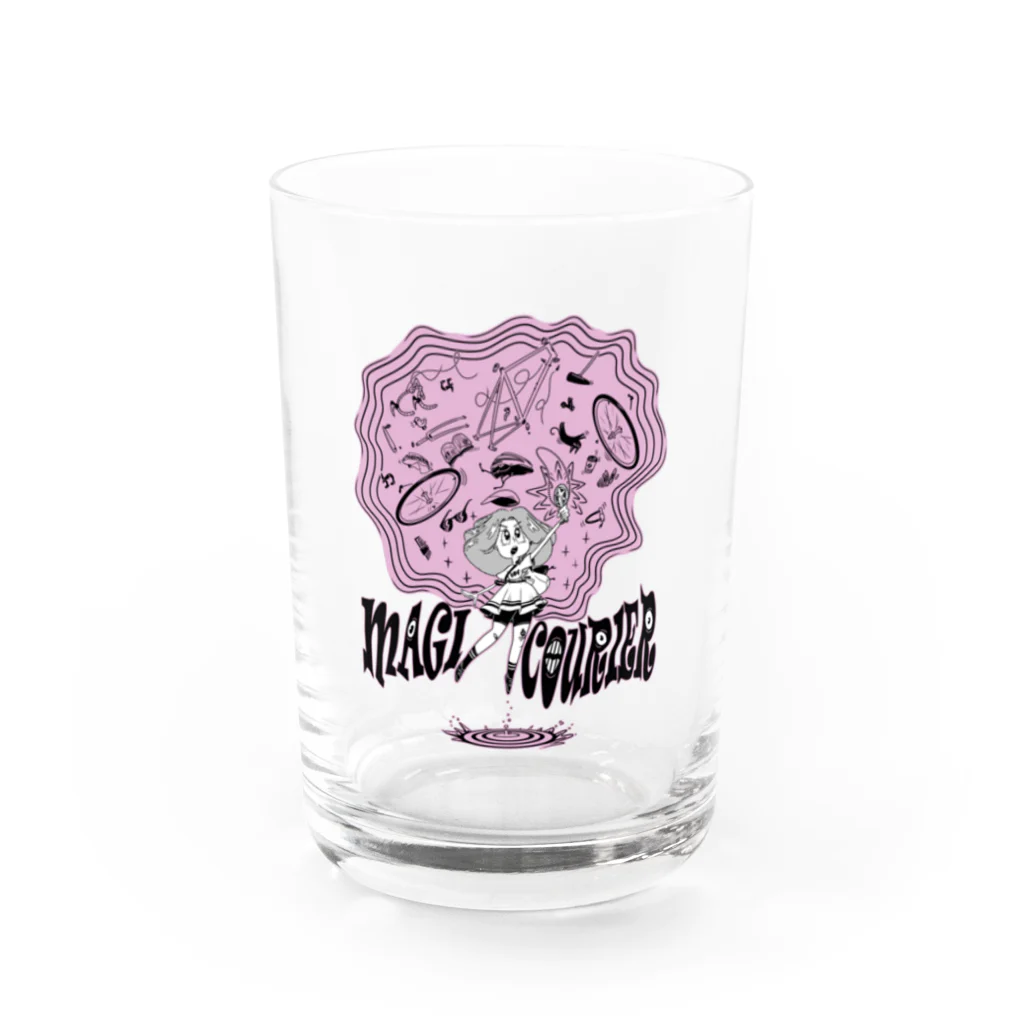 nidan-illustrationの“MAGI COURIER” pink #1 Water Glass :front