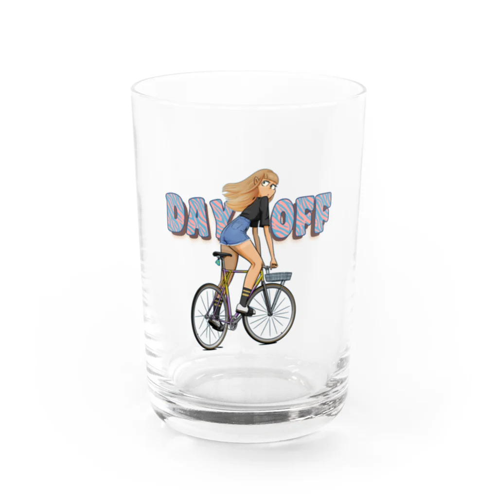 nidan-illustrationの"DAY OFF" Water Glass :front