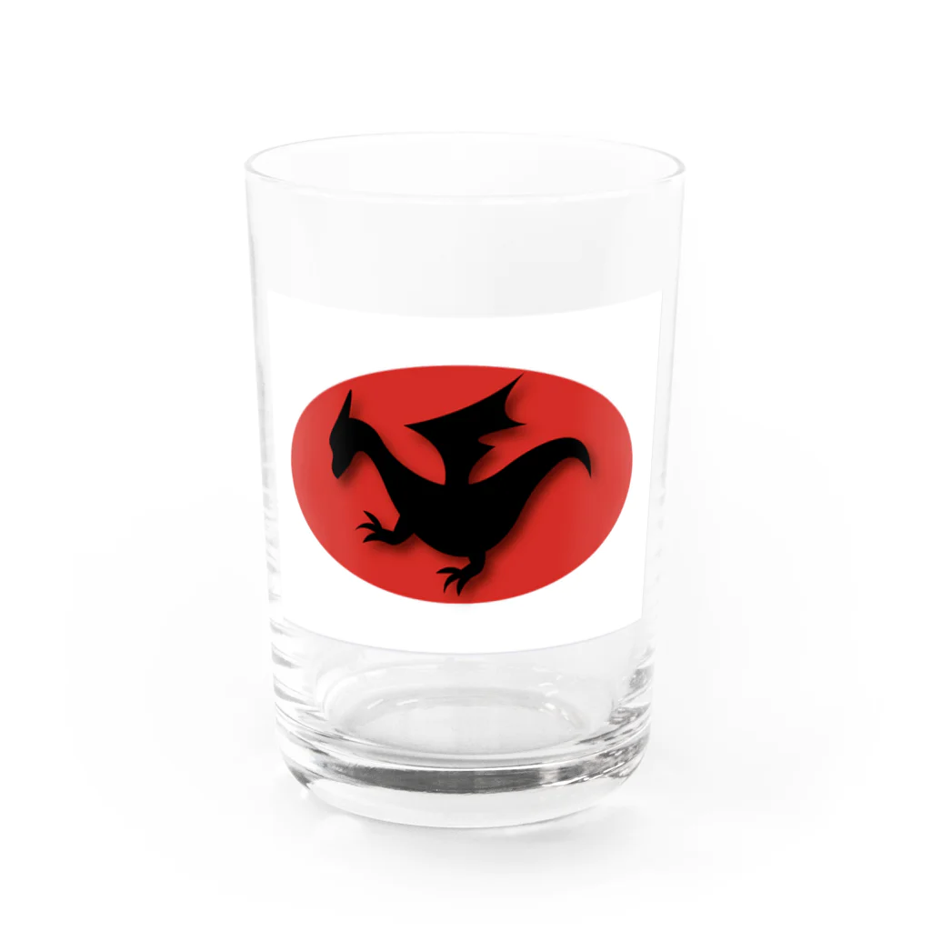 大阪　新世界　ドラゴンのドラゴン Water Glass :front