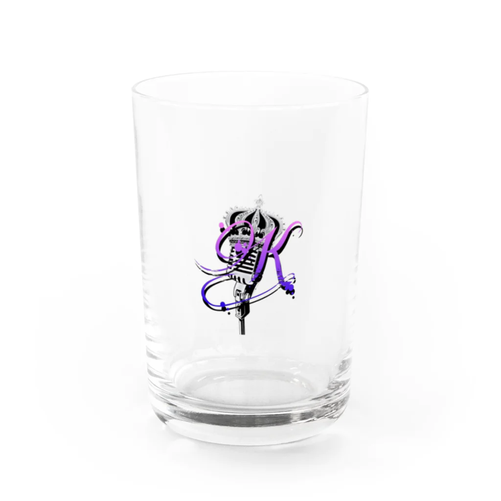 かな💖kana💎🌹💫グッズのマイクロゴ Water Glass :front