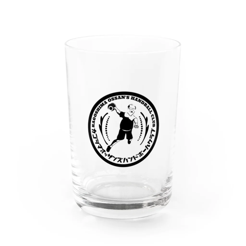 マサミツル商店のカゴシマオッサンズハンドボールクラブ（K.O.H.C) Water Glass :front