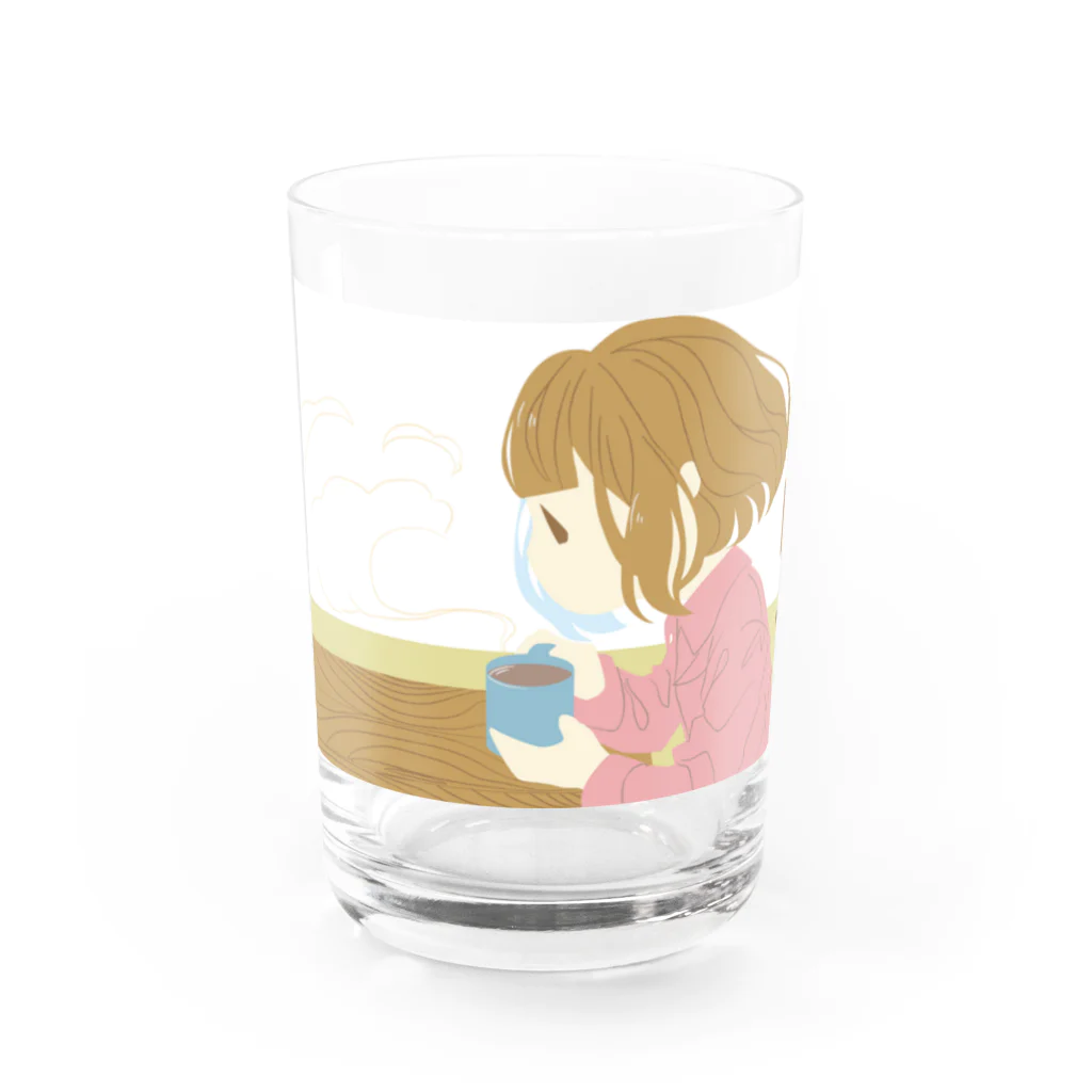 すぬたんのグッズ売り場のSSWすぬたんグッズ｢ピュアココア｣イラスト Water Glass :front