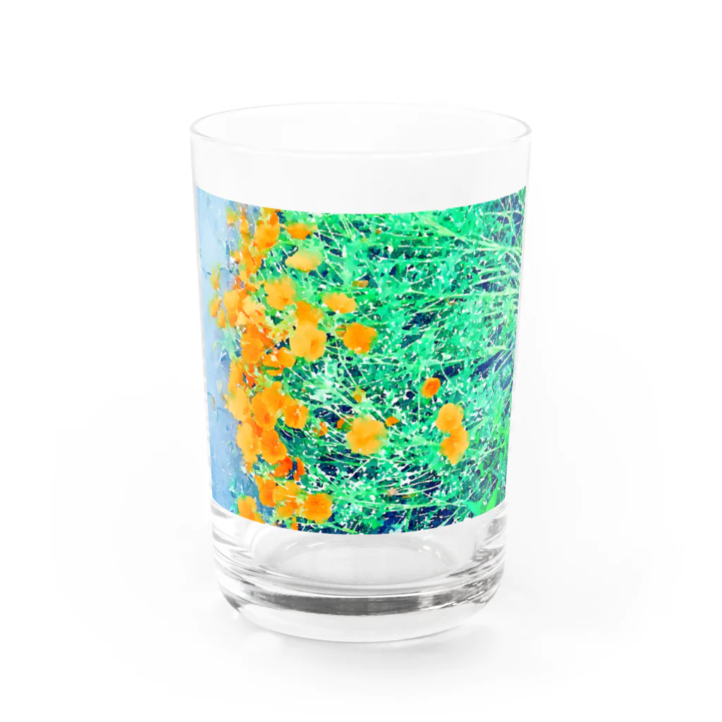 yunyunlivvyのCalifornia poppy Water Glass :front