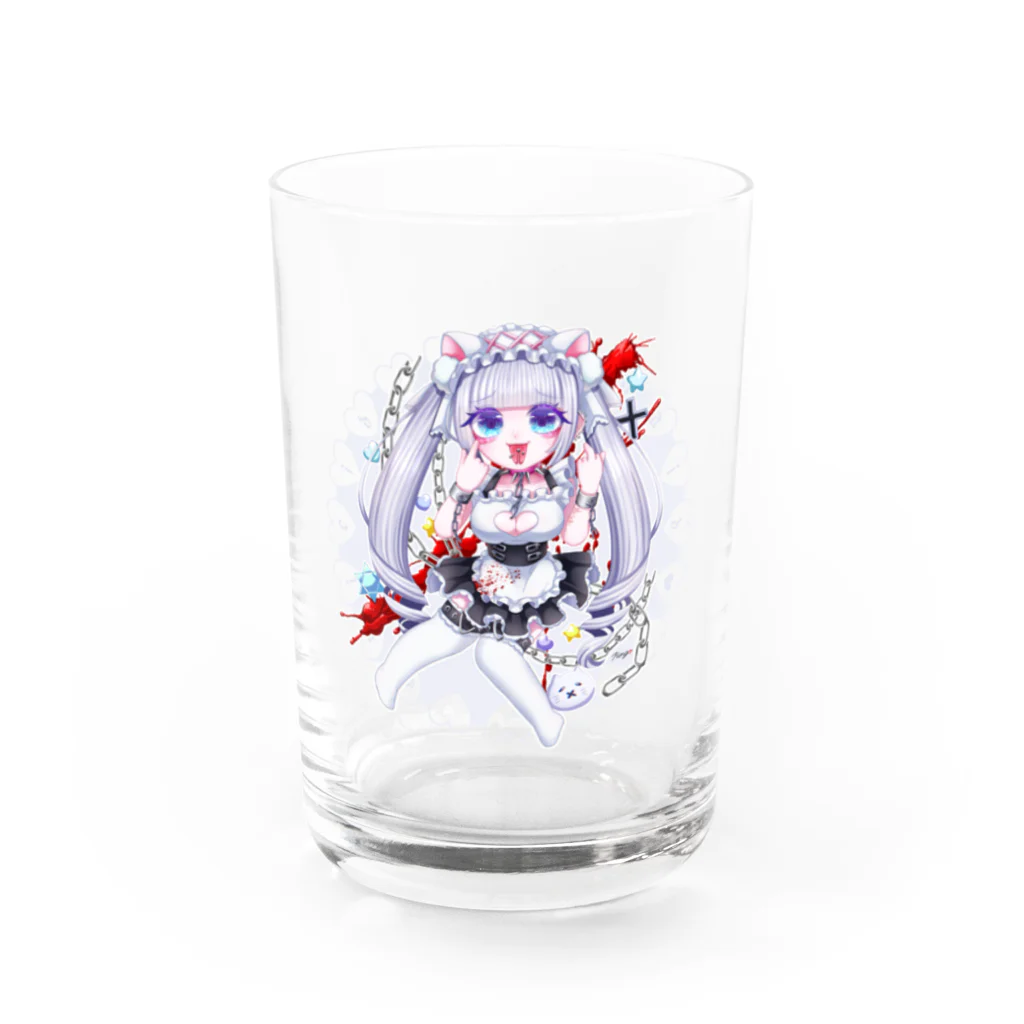 来世の林檎しゃん のSuicide Maid ミニキャラ白色 Water Glass :front