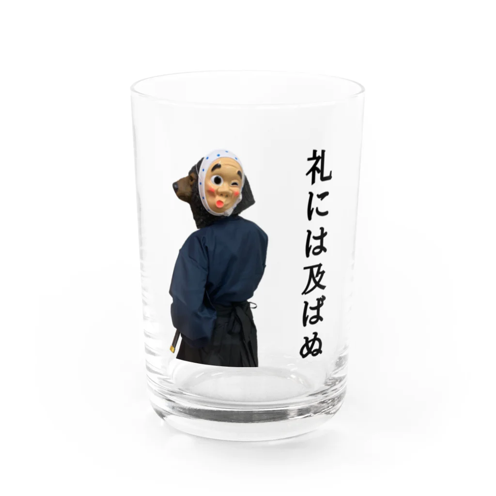 animal office lady おーえるのひょっとこ侍　熊左衛門　礼には及ばぬ Water Glass :front