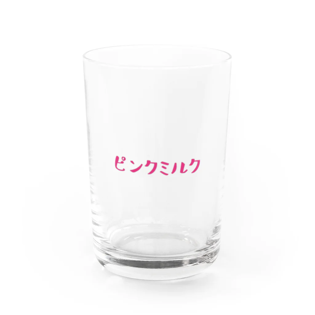 PADA328🌴 タイ語・タイ文字 グッズのピンクミルク Water Glass :front