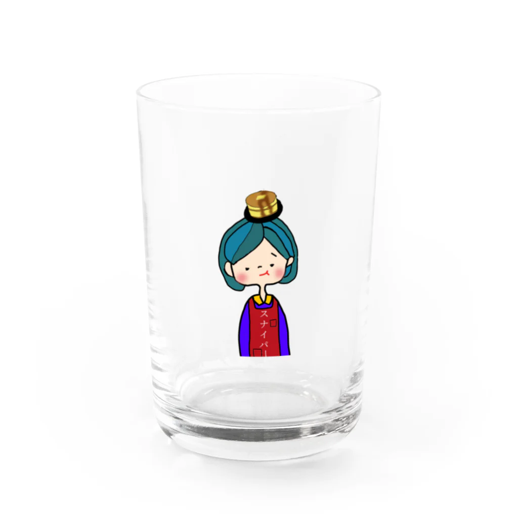 頭に乗せちゃいました。のほっとけ！みか Water Glass :front