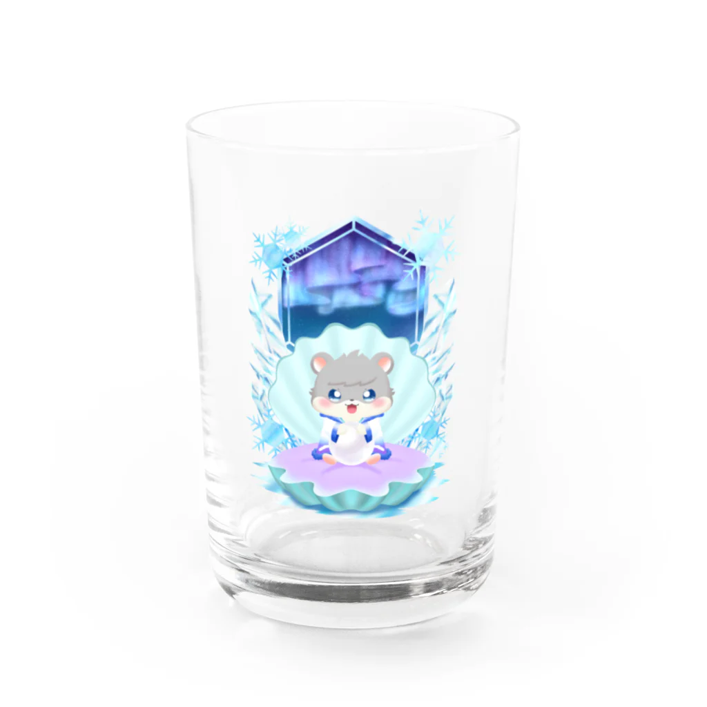 クロフミのまったりショップの氷と真珠と吹雪くん Water Glass :front