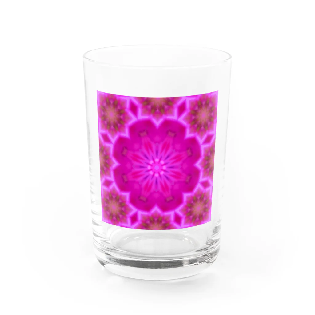 Flower kaleidoscopeの梅の万華鏡 Water Glass :front