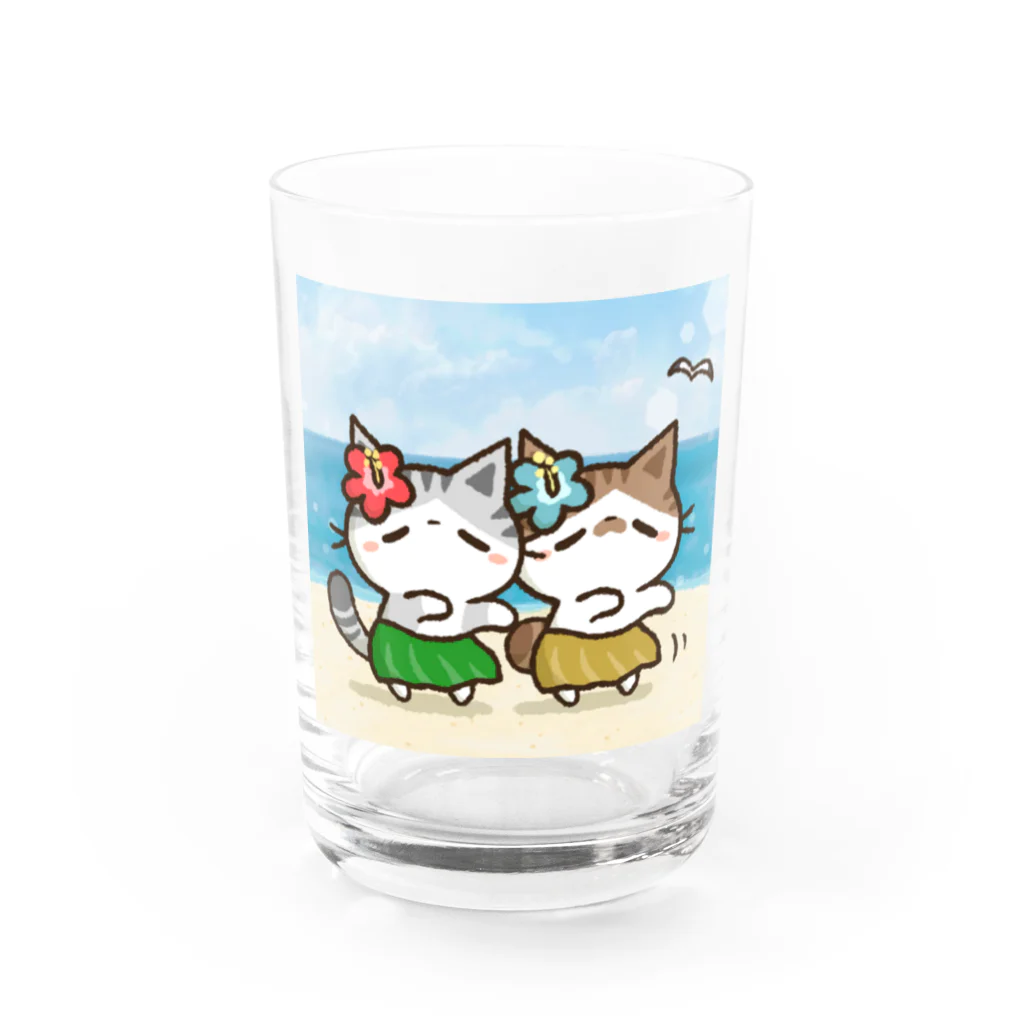 おはまじろうのお店のコハマとコエリのフラダンス Water Glass :front