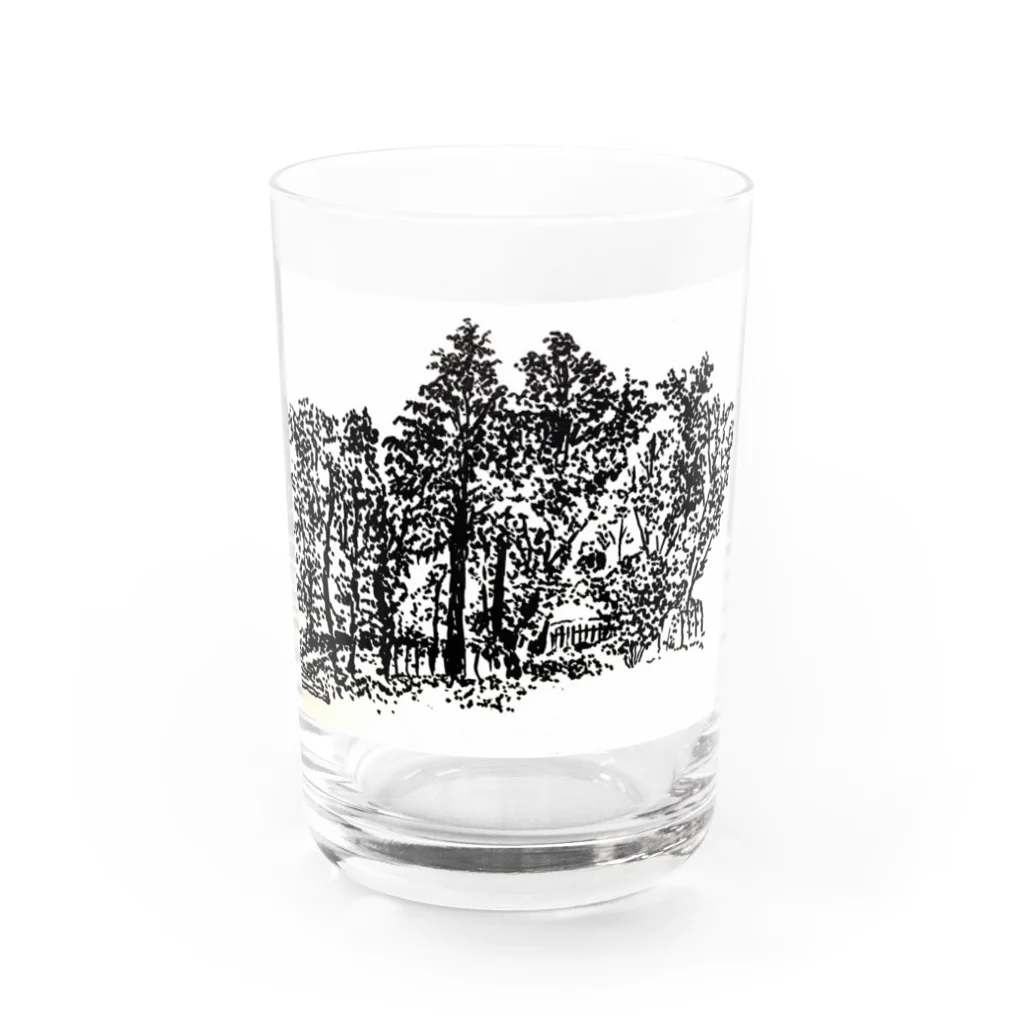 gentianの昼下りの公園 Water Glass :front