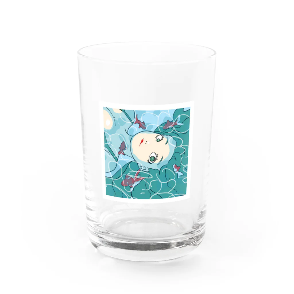 さいとうの金魚と女の子 Water Glass :front