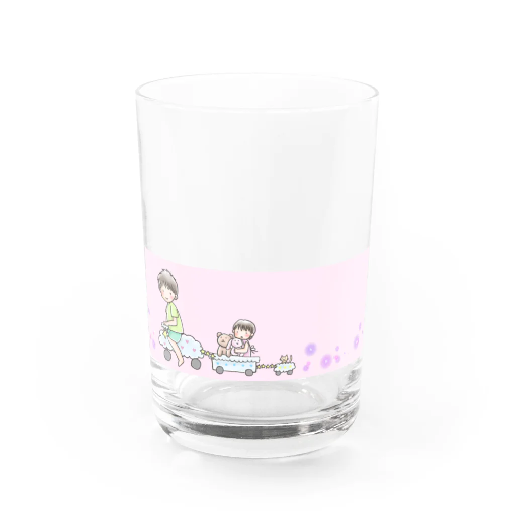 おにゃんこぽんのおみせのおでかけ Water Glass :front