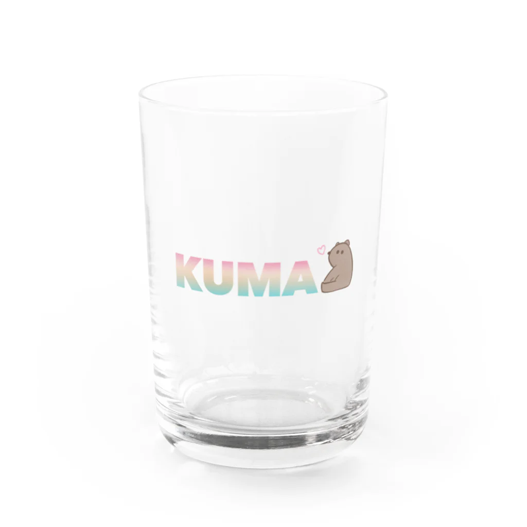 くま屋 －KUMAYA－のKUMAロゴ Water Glass :front