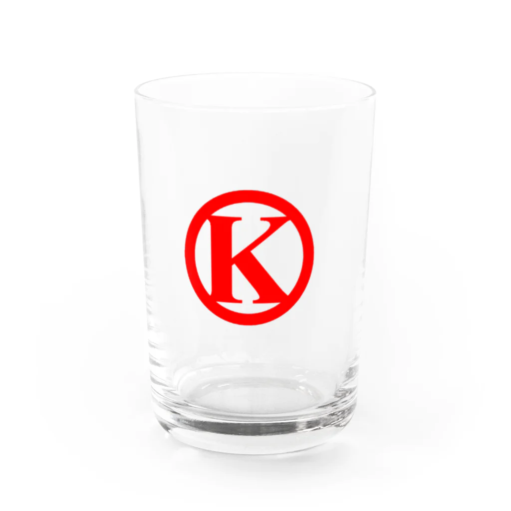 K（かんちゃん）のK Water Glass :front
