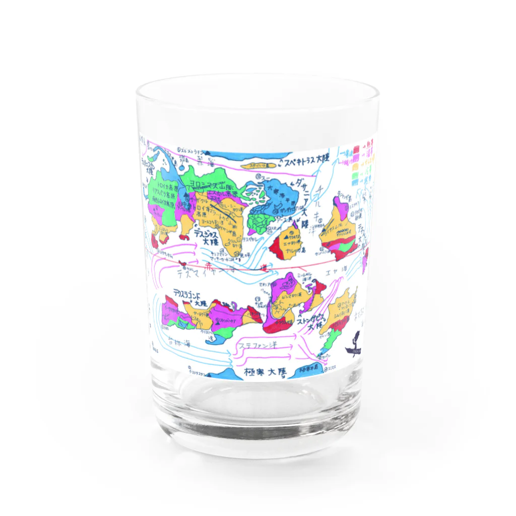 スビズンラ店の架空地図 Water Glass :front