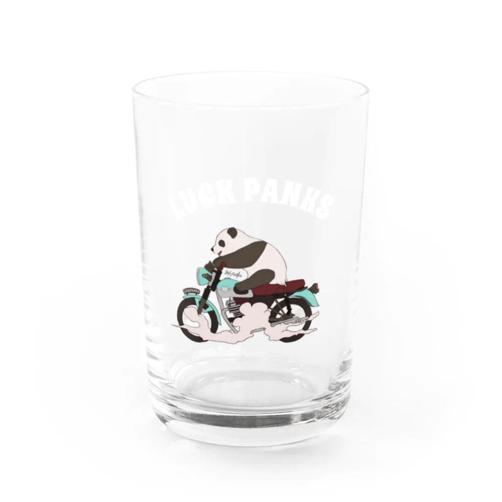 ラックパンクスのバイク乗りのパンダ Water Glass :front