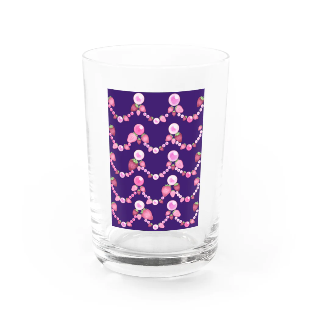 プリズモリイの箱のいちごと水晶玉のふんわり紫魔法 Water Glass :front