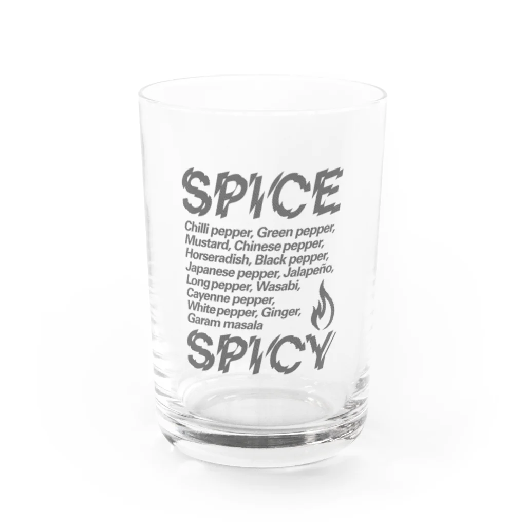 LONESOME TYPE ススのSPICE SPICY（Diagonal） Water Glass :front